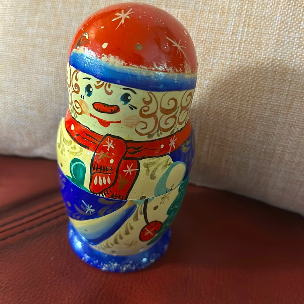 Russian nesting Snowmen - Picture 2 of 8